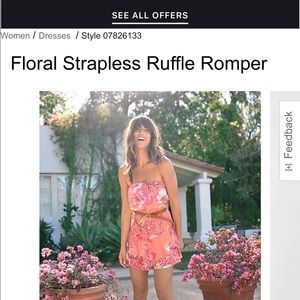 Express floral romper size medium